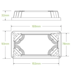 Small Plant Fibre Sushi Tray PET Lid