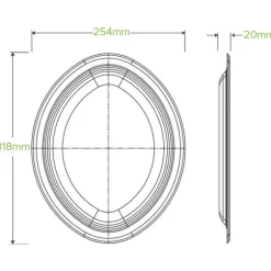 32x25cm / 12.5x10" Oval Plant Fibre Plate