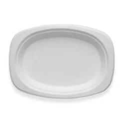 23x16cm/ 9.2x6.5" Rectangular Oval Plant Fibre Plate