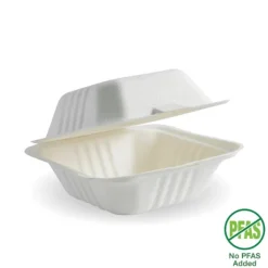 15x15x8cm / 6x6" White Plant Fibre Clamshell