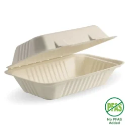 23x15x8cm / 9x6x3" Natural Plant Fibre Clamshell