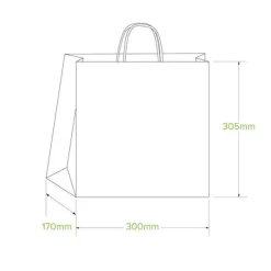 300x170x305mm Large Twist Handle Kraft Paper Bags