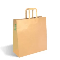 320x140x340mm Medium Flat Handle Kraft Paper Bags