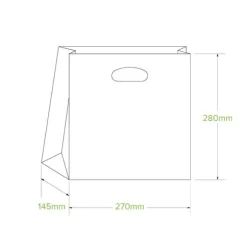 270x145x280mm Small Die Cut Handle Kraft Paper Bags